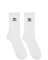 adidas Originals Six Pack Black And White Logo Socks