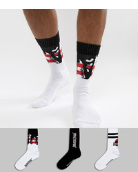 ASOS DESIGN Sports Style Socks With Jurassic Park Design 3 Pack
