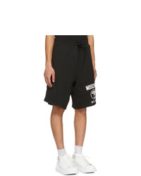 Moschino Black And White Double Question Mark Shorts