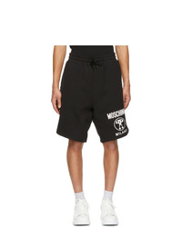 Moschino Black And White Double Question Mark Shorts