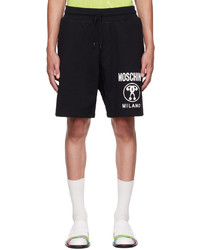 Moschino Black Double Question Mark Shorts