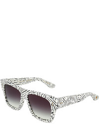 Dita Creator Square Sunglasses White Zebra