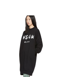 MSGM Black Milano T Shirt Dress