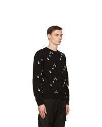 Off-White Black And White All Over Logo Sweatshirt