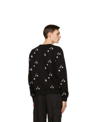 Off-White Black And White All Over Logo Sweatshirt