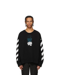Off-White Black And White Dripping Arrows Sweatshirt