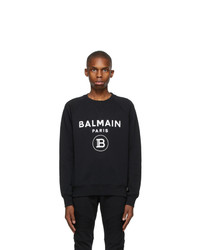 Balmain Black And White Logo Sweatshirt
