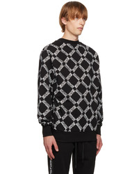 VERSACE JEANS COUTURE Black Check Sweatshirt