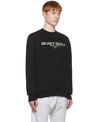 Quiet Golf Black Cotton Sweatshirt