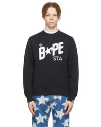BAPE Black Cotton Sweatshirt