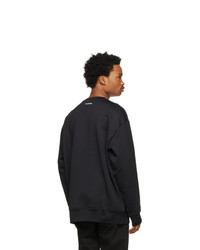 Acne Studios Black Flocked Graphic Sweatshirt