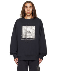 A-Cold-Wall* Black Foil Grid Sweatshirt