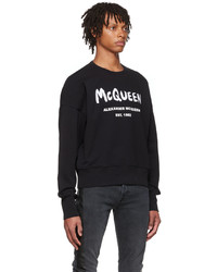 Alexander McQueen Black Graffiti Sweatshirt
