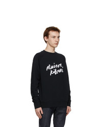 MAISON KITSUNÉ Black Handwriting Sweatshirt
