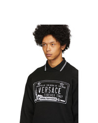 Versace Black License Plate Sweatshirt