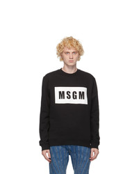 MSGM Black Logo Box Sweatshirt