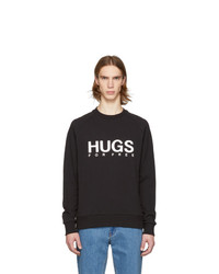 Hugo Black Logo French Terry Sweatshirt