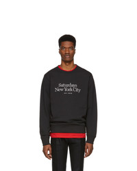 Saturdays Nyc Black Miller Standard Bowery Sweatshirt