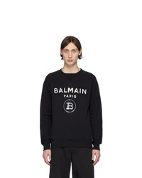 Balmain Black Mirror Logo Sweatshirt