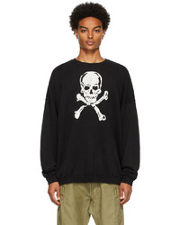R13 Black Oversized Skull Sweater