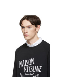 MAISON KITSUNÉ Black Palais Royal Logo Sweatshirt