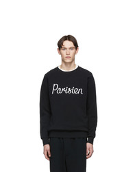 MAISON KITSUNÉ Black Parisien Sweatshirt