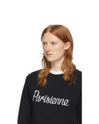 MAISON KITSUNE Black Parisienne Sweatshirt