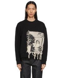 Jil Sander Black Printed Patch Sweatshirt