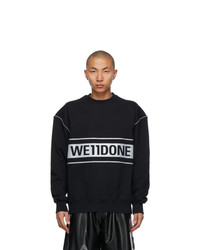 We11done Black Reflective Logo Sweatshirt