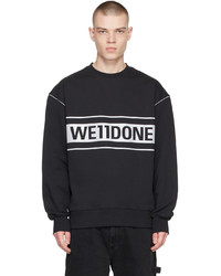 We11done Black Reflective Logo Sweatshirt