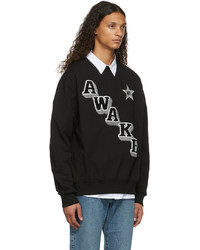 Awake NY Black Stacked Logo Sweatshirt