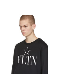 Valentino Black Vltn Star Jersey Sweatshirt