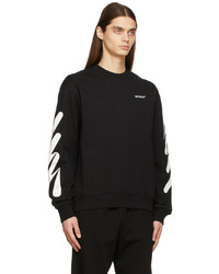 Off-White Black Wave Diag Sweatshirt