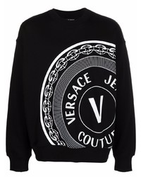 VERSACE JEANS COUTURE Emblem Print Cotton Sweatshirt
