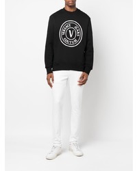 VERSACE JEANS COUTURE Logo Print Cotton Sweatshirt