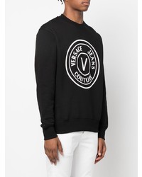 VERSACE JEANS COUTURE Logo Print Cotton Sweatshirt