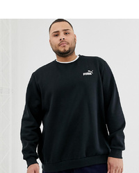 Puma Plus Essentials Sweatshirt With Small Logo In Black