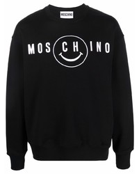 Moschino Smiley Embroidered Cotton Sweatshirt