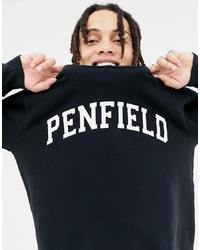 Penfield Stowe Collegiate Logo Crewneck Sweatshirt In Black