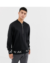 Noak Sweatshirt In Polytricot With Half Zip