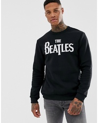 Pull&Bear The Beatles Sweatshirt In Black
