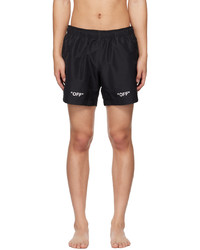 Off-White Black Printed Swim Shorts