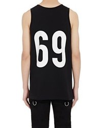 Hood by Air 69 Graphic Jersey Tank Black Size Xs