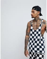 ASOS DESIGN Asos Extreme Racer Back Vest With Checkerboard Print Co Ord