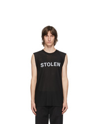 Stolen Girlfriends Club Black Razor Sleeveless T Shirt