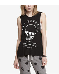Express Graphic Muscle Tank Love Skull