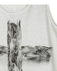 H&M Tank Top With Printed Design Gray