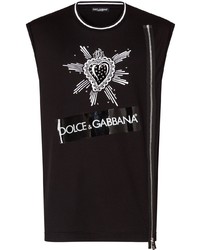 Dolce & Gabbana Zip Detail Logo Tape Vest