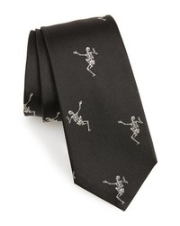 Alexander McQueen Dancing Skeleton Silk Tie