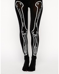 Black and White Print Tights